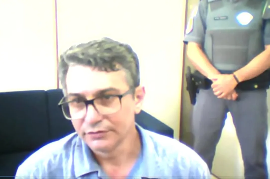 Laurindo Panucci Filho foi ouvido pela Justiça de São Paulo durante audiência de custódia — Foto: Reprodução