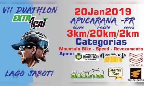 “Lago Jaboti” vai realizar a 7ª edição do Duathlon Terrestre