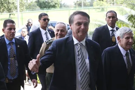 Jair Bolsonaro visita a Secretaria de Segurança e Coordenação Presidencial do Gabinete de Segurança Institucional (GSI) - Antonio Cruz/Agência Brasil