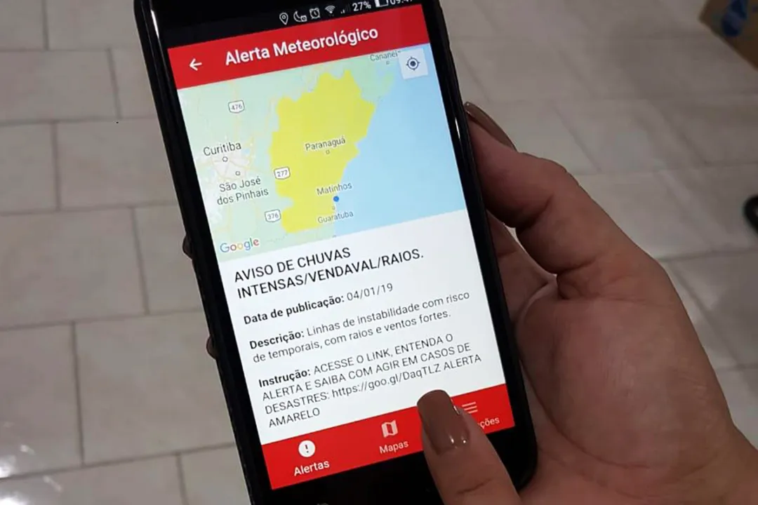 Corpo de Bombeiros do Paraná cria aplicativo para alerta de clima