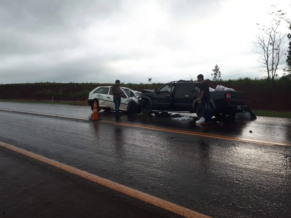 Casal que morreu no acidente viajava em VW Gol com placas de Foto: Reprodução/Whatsapp