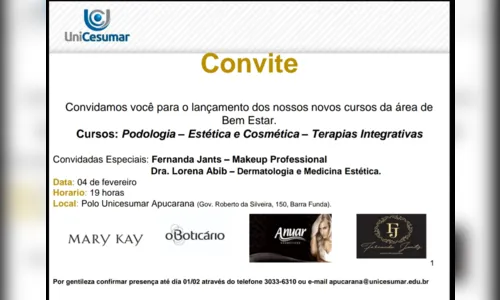 
							Unicesumar lança três novos cursos na área da saúde
						
						