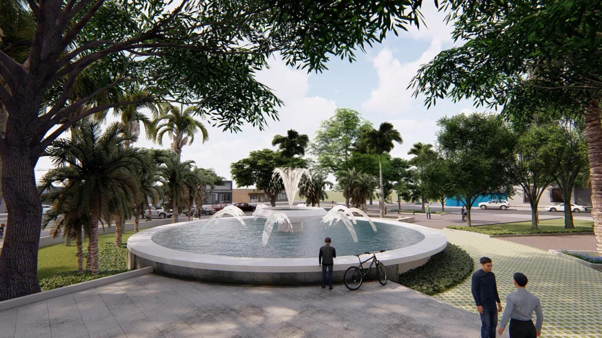 Projeto em 3D da Praça Mauá.