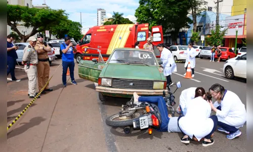 
							Forças de segurança fazem simulação de acidente no centro de Apucarana
						
						