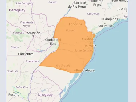 Alerta Laranja: Tempestade com alto grau de perigo deve atingir todo Paraná