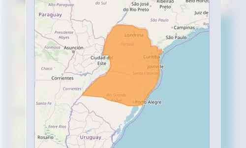 Alerta Laranja: Tempestade com alto grau de perigo deve atingir todo Paraná