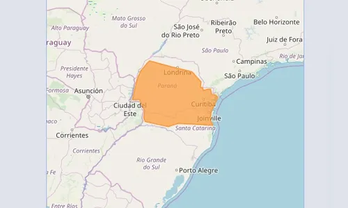 Alerta Laranja continua em quase todo Paraná nesta terça-feira