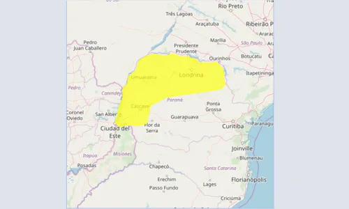 Inmet lança alerta para região Norte e Oeste do Paraná