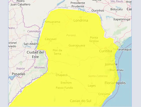 Alerta Amarelo: tempestade atinge todo Paraná nesta quarta-feira