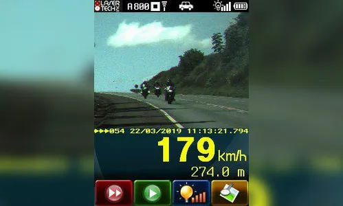 Motociclistas são flagrados a 179 km/h na BR-369