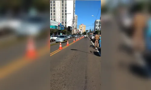 
							Pedestres recebem orientações de segurança no trânsito em Apucarana 
						
						