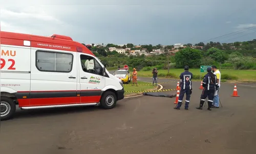 Homem morre após ser atropelado por caminhão em Jandaia do Sul