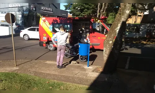 Acidente entre carro e moto é registrado no começo da manhã de hoje