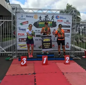 Rosiane Bolonhezi foi campeã do Duathlon Terrestre de Cianorte no último final de semana |  Foto: Divulgação