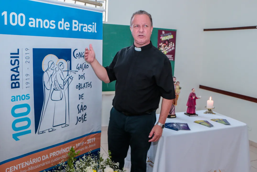 O padre Antonio Luiz de Oliveira, pároco e reitor do santuário, comandou a coletiva de imprensa realizada na manhã de ontem (Profeta)