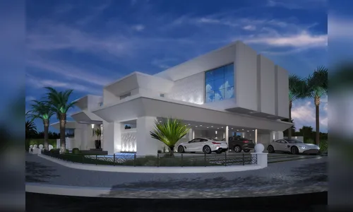 Arquitetura contemporânea com sistemas modernos e inteligentes