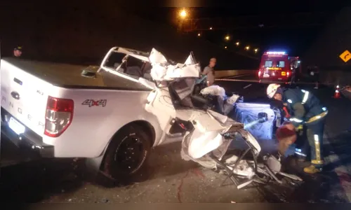 Grave acidente é registrado na BR 376 próximo do contorno norte de Maringá