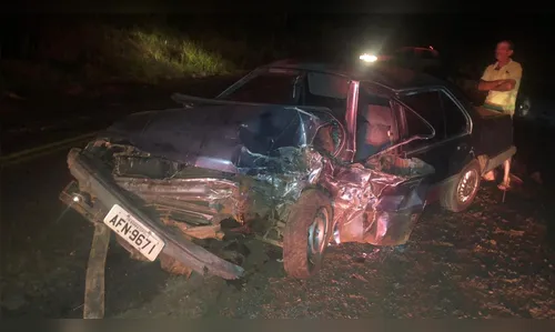 Três adultos e uma criança ficam feridas após acidente na PR-453 