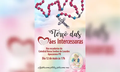 Terço das Mães Intercessoras será realizado no dia 12