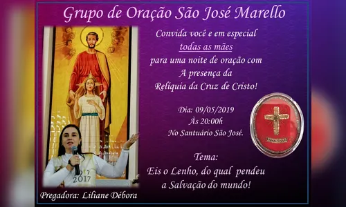Santuário São José realiza noite de oração com a pregadora Liliane Débora