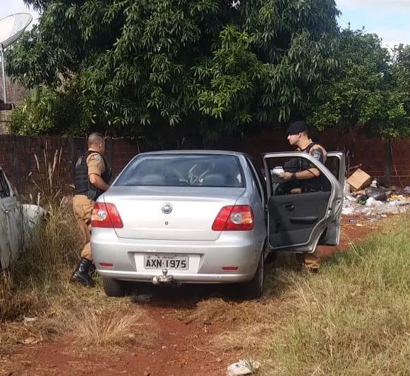 Carrou roubado no Pirapó foi encontrado em Mandaguari. Foto: Reprodução/PM