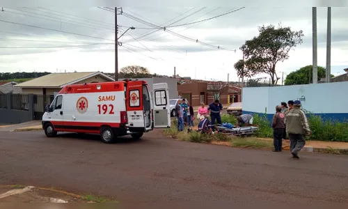 Motociclista fica ferido após acidente com carro em Apucarana