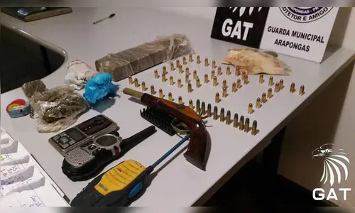 GM de Arapongas apreende drogas, arma e munição no Jardim Planalto