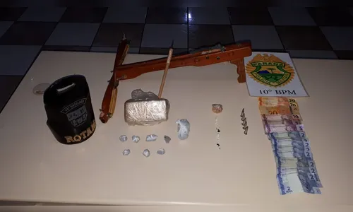 PM apreende ‘besta’, cocaína e crack; um homem foi preso 