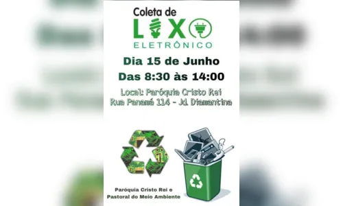 
						
							Paróquia Cristo Rei irá realizar coleta de lixo eletrônico
						
						