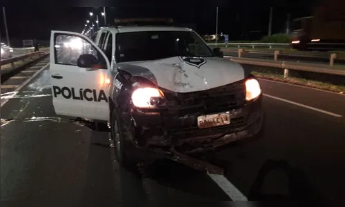 Acidente envolvendo viatura da polícia civil deixa um ferido na BR 369