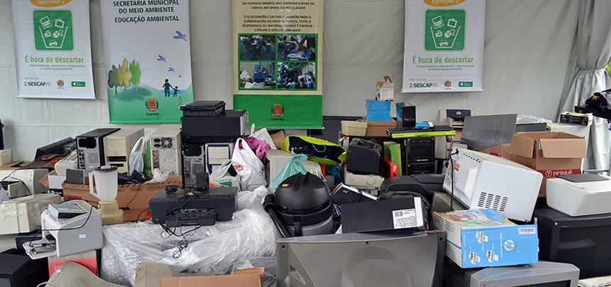 SESCAP-PR realiza campanha de recolhimento de lixo eletrônico em Arapongas