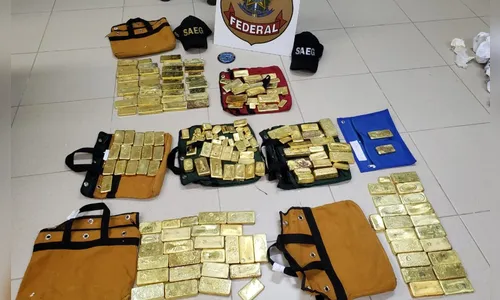 111 Kg de ouro são apreendidos em Goiânia 