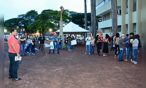 Manifestantes fazem protesto contra Reforma da Previdência em Apucarana