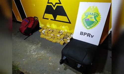 PRE apreende mais de 14 kg de maconha na BR-369 em Rolândia
