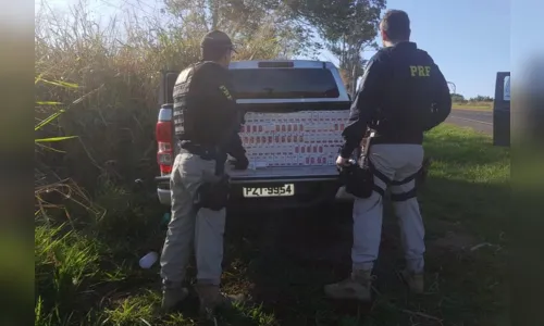 
							PRF apreende mais de 40 mil maços de cigarros contrabandeados na BR-376
						
						