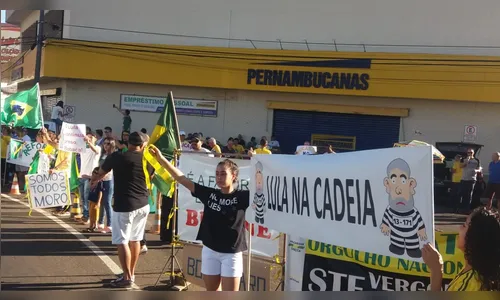 Manifestantes defendem Moro e a reforma da Previdência