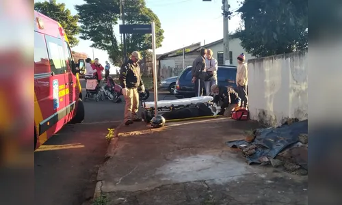 Motociclista se envolve em acidente nesta manhã em Apucarana 