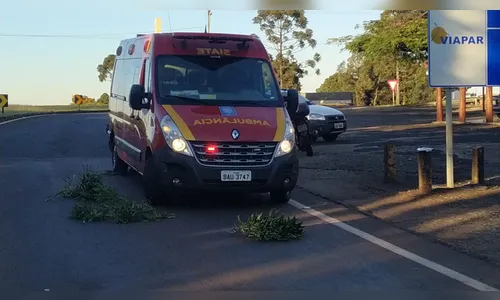 Acidente em Apucarana provoca ferimentos em motociclista nesta manhã 