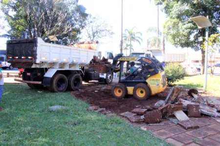 Prefeitura de Arapongas inicia obra na Praça Mauá