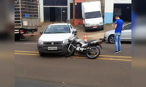 Motociclista sofre ferimentos após acidente nesta manhã em Apucarana