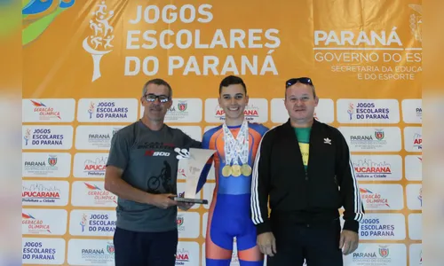 Ciclista de Rolândia conquista três ouros nos Jogos Escolares do Paraná