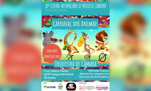 Teatro Fênix apresenta a peça musical Carnaval dos Animais