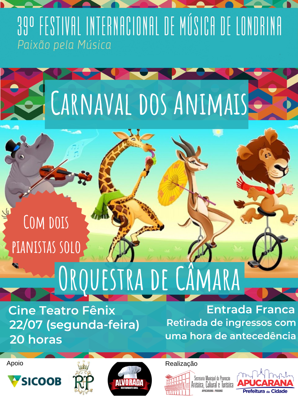 Carnaval dos Animais, de Camille Saint-Saens 