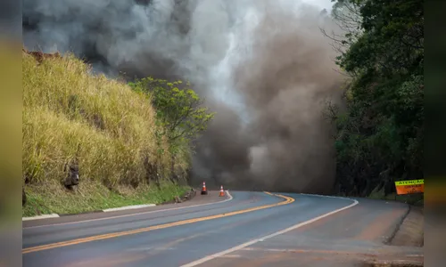 Detonação de rochas no Contorno Sul em Apucarana é realizada com sucesso 