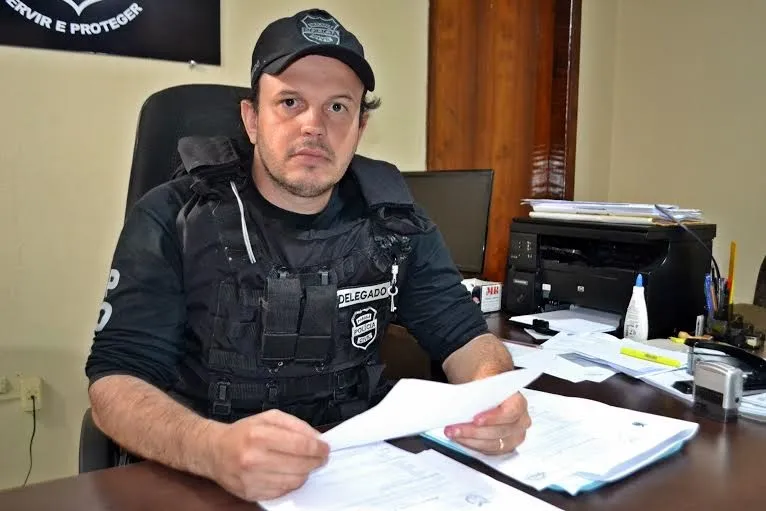 Gustavo Dante, na época delegado da 54ª DRP em Ivaiporã (Foto: Lucia Lima)