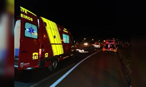 Jovem morre esmagado por caminhão na PR-445