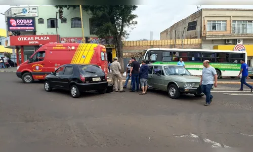 Pedestre escapa de atropelamento após acidente em Ivaiporã