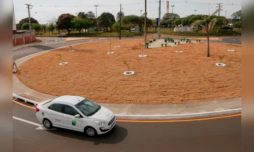 Prefeitura reordena trânsito e revitaliza rotatória da UTFPR