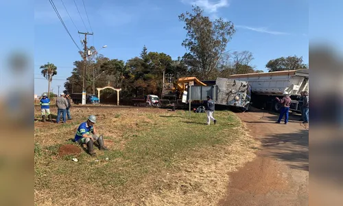 Acidente entre locomotiva de manutenção e caminhão acontece em Aricanduva
