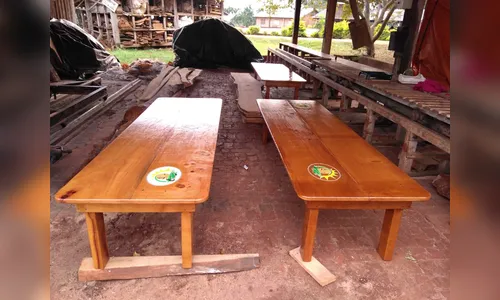 Fazenda Urutágua doa mesas para CMEI em Lunardelli 